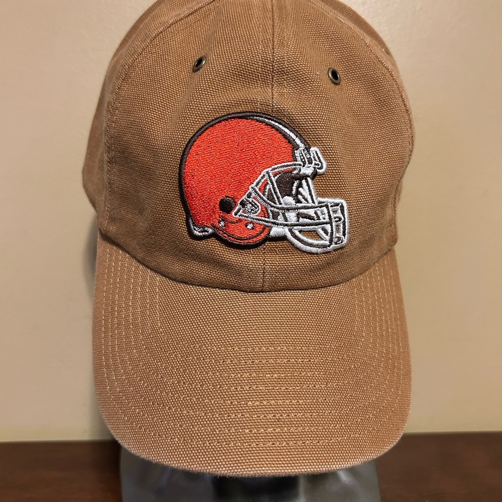 Cleveland Browns Carhartt x ‘47 Clean Up Hat Duck Cloth Brown OSFM NEW SAMPLE